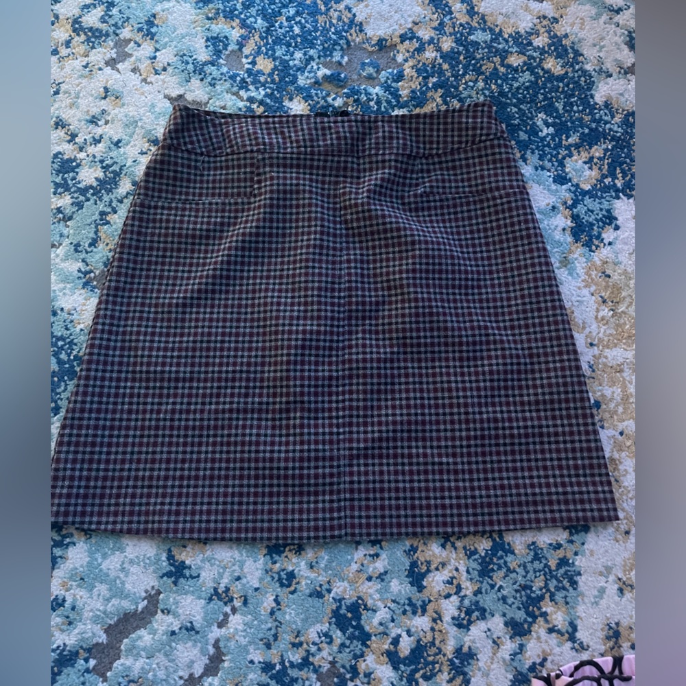 PLAID COMFY CASUAL PENCILSKIRT